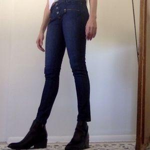 Carmar Cropped Low-Rise Jeans, Zipper Detail sz 26